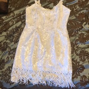 Scott McClintock white lace dress vintage